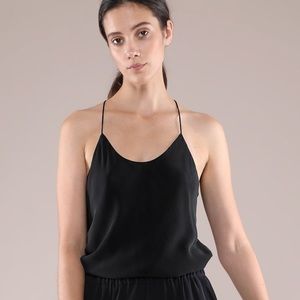 NWOT Grana Silk Racerback Camisole - Black